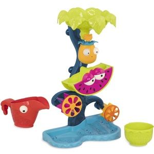 B.toys – Water Wheel Toy, Water & Sand Play Set, Tropical Waterfall – 18 Months+